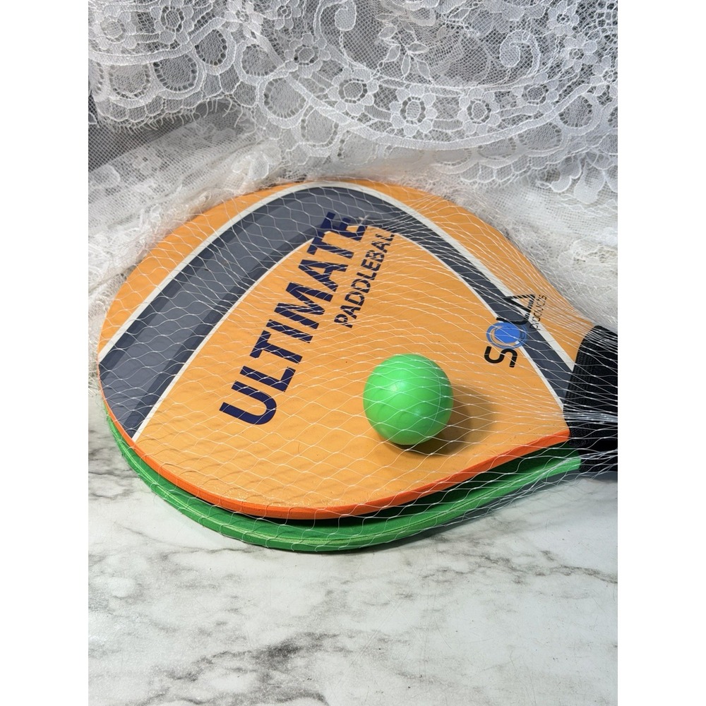 Brand New~ Paddle Set Sola Ultimate Paddleball Orange Yellow (3070)
